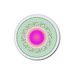 Flower Abstract Floral Rubber Coaster (Round)  Front