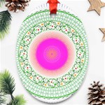 Flower Abstract Floral Oval Ornament (Two Sides) Front