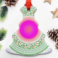 Flower Abstract Floral Christmas Tree Ornament (two Sides) by Celenk