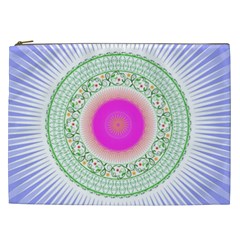 Flower Abstract Floral Cosmetic Bag (xxl)  by Celenk