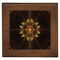 Fractal Floral Mandala Abstract Framed Tiles