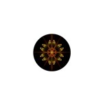 Fractal Floral Mandala Abstract 1  Mini Buttons Front