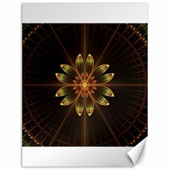 Fractal Floral Mandala Abstract Canvas 18  X 24   by Celenk