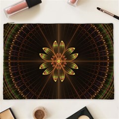 Fractal Floral Mandala Abstract Cosmetic Bag (xxl)  by Celenk