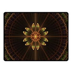 Fractal Floral Mandala Abstract Double Sided Fleece Blanket (small)  by Celenk