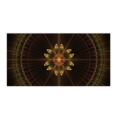 Fractal Floral Mandala Abstract Satin Wrap by Celenk