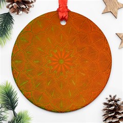 Background Paper Vintage Orange Ornament (round) by Celenk