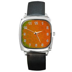 Background Paper Vintage Orange Square Metal Watch by Celenk