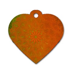 Background Paper Vintage Orange Dog Tag Heart (two Sides) by Celenk