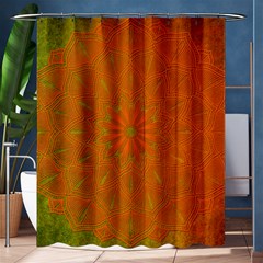 Background Paper Vintage Orange Shower Curtain 60  X 72  (medium)  by Celenk