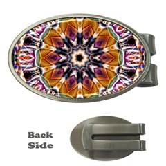 Kaleidoscope Pattern Kaleydograf Money Clips (oval)  by Celenk