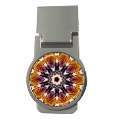 Kaleidoscope Pattern Kaleydograf Money Clips (round)  by Celenk