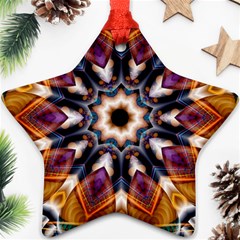 Kaleidoscope Pattern Kaleydograf Star Ornament (two Sides) by Celenk