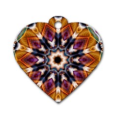 Kaleidoscope Pattern Kaleydograf Dog Tag Heart (two Sides) by Celenk