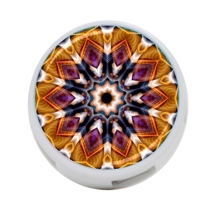 Kaleidoscope Pattern Kaleydograf 4-Port USB Hub (Two Sides) 