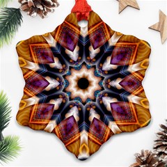 Kaleidoscope Pattern Kaleydograf Snowflake Ornament (two Sides) by Celenk