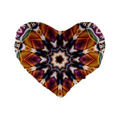 Kaleidoscope Pattern Kaleydograf Standard 16  Premium Heart Shape Cushions by Celenk