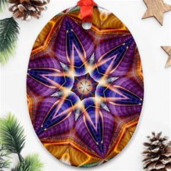 Kaleidoscope Pattern Kaleydograf Ornament (oval) by Celenk