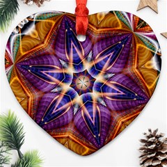 Kaleidoscope Pattern Kaleydograf Ornament (heart) by Celenk