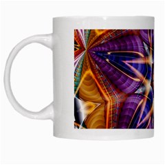 Kaleidoscope Pattern Kaleydograf White Mugs by Celenk