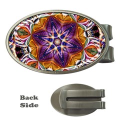 Kaleidoscope Pattern Kaleydograf Money Clips (oval)  by Celenk