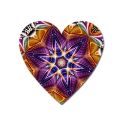 Kaleidoscope Pattern Kaleydograf Heart Magnet by Celenk