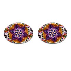 Kaleidoscope Pattern Kaleydograf Cufflinks (oval)