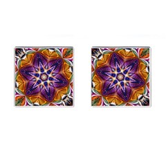 Kaleidoscope Pattern Kaleydograf Cufflinks (square) by Celenk