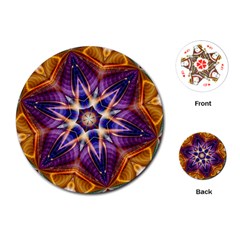 Kaleidoscope Pattern Kaleydograf Playing Cards (round)  by Celenk