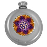 Kaleidoscope Pattern Kaleydograf Round Hip Flask (5 oz) Front