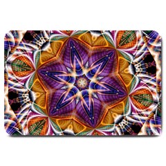 Kaleidoscope Pattern Kaleydograf Large Doormat  by Celenk