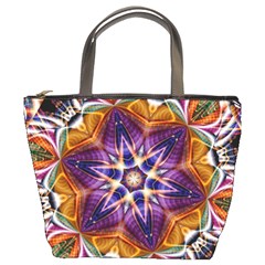 Kaleidoscope Pattern Kaleydograf Bucket Bags by Celenk