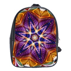 Kaleidoscope Pattern Kaleydograf School Bag (large) by Celenk