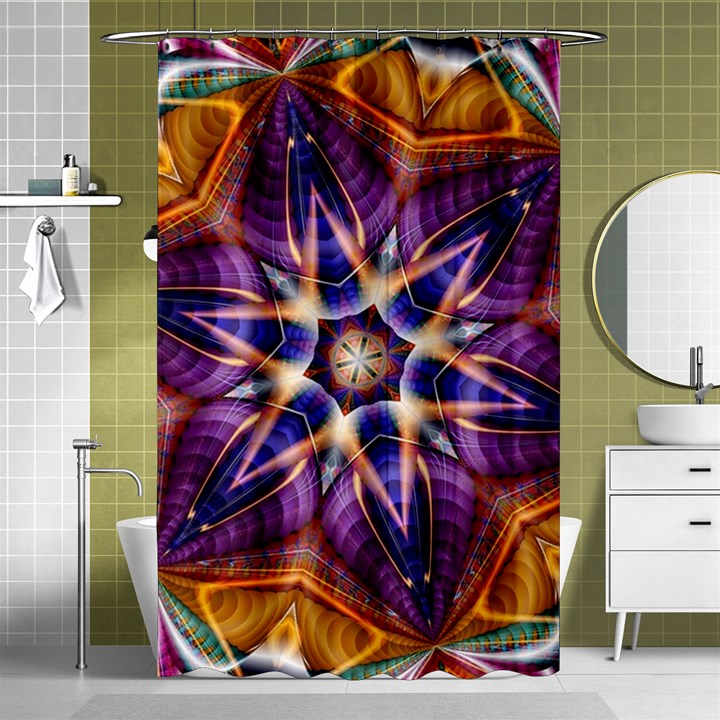 Kaleidoscope Pattern Kaleydograf Shower Curtain 48  x 72  (Small) 