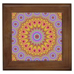 Geometric Flower Oriental Ornament Framed Tiles