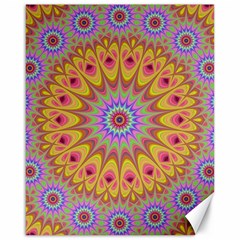 Geometric Flower Oriental Ornament Canvas 16  X 20   by Celenk