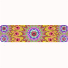 Geometric Flower Oriental Ornament Large Bar Mats by Celenk