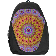 Geometric Flower Oriental Ornament Backpack Bag by Celenk