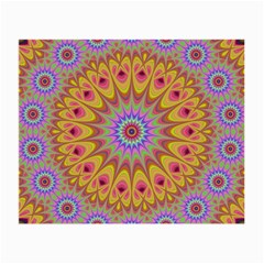 Geometric Flower Oriental Ornament Small Glasses Cloth (2-side) by Celenk