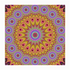 Geometric Flower Oriental Ornament Medium Glasses Cloth (2-side) by Celenk