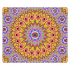 Geometric Flower Oriental Ornament Double Sided Flano Blanket (small)  by Celenk