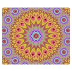 Geometric Flower Oriental Ornament Double Sided Flano Blanket (Small)  50 x40  Blanket Front