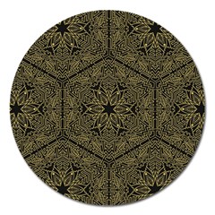 Texture Background Mandala Magnet 5  (round) by Celenk