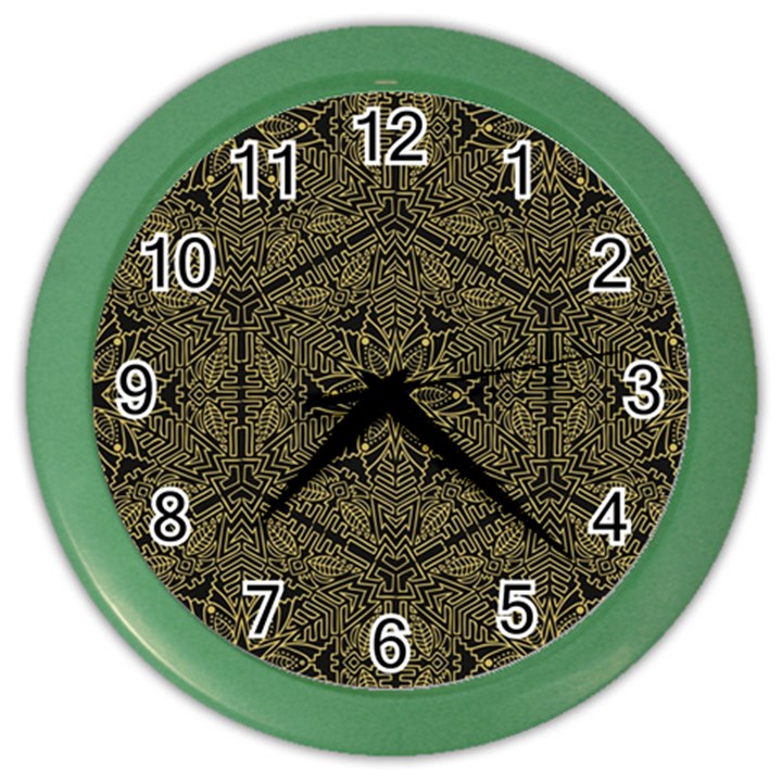 Texture Background Mandala Color Wall Clocks