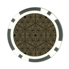 Texture Background Mandala Poker Chip Card Guard (10 Pack) by Celenk