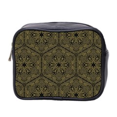 Texture Background Mandala Mini Toiletries Bag 2-side by Celenk