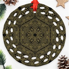 Texture Background Mandala Round Filigree Ornament (two Sides) by Celenk