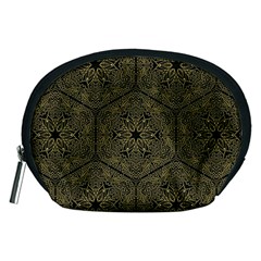 Texture Background Mandala Accessory Pouches (medium)  by Celenk