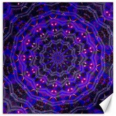 Purple Kaleidoscope Mandala Pattern Canvas 16  X 16   by Celenk