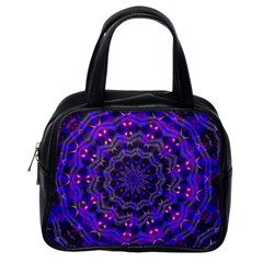 Purple Kaleidoscope Mandala Pattern Classic Handbags (one Side) by Celenk